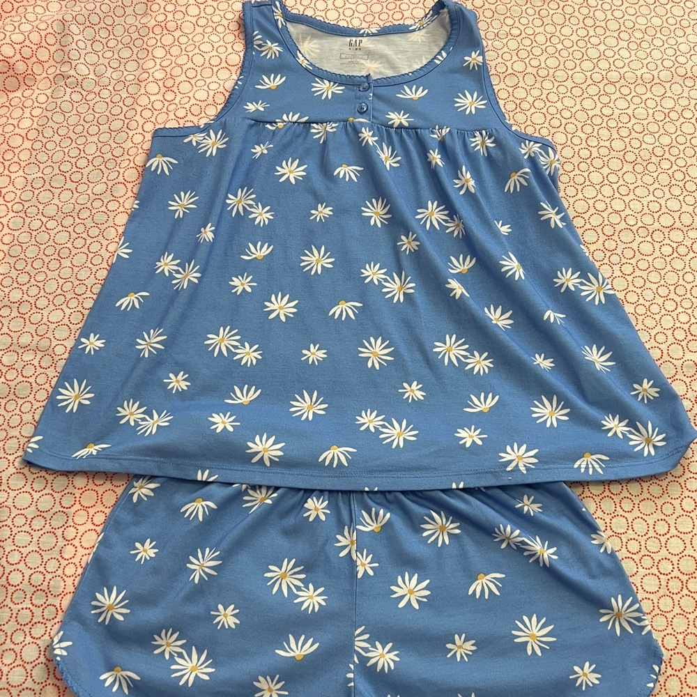 GAP Blue Floral Kids Pajama Set